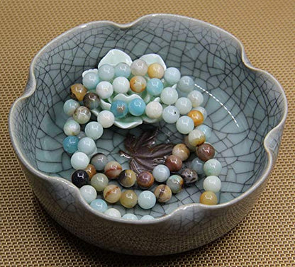 Angelstones Handmade Natural Healing Gemstone 8mm Round Beads Stretch Crystal Bracelet 7 Inch Unisex - color: Multicolor Amazonite