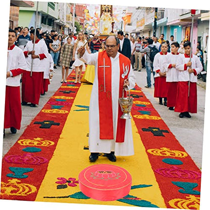 Meditation Cushion Mat Comfortable Floor Seat for Indoor Use Detachable Easy to Clean Red for Buddhist Meditation and Relaxation Activities