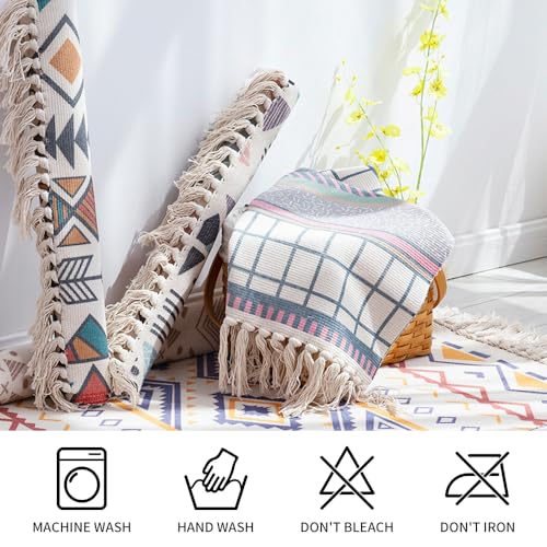 nuveti Cotton Yoga Mat - Absorbent, Grippy Tight Weave, Ashtanga & Hot Yoga Rug, Helps with Slippery Hands & Feet - color: BanMa