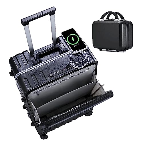 Personal Carrying Box, Charging Port, Lock, Water Bottle Carrying Box, Hard Quality Carrying Box (Black 20inch)