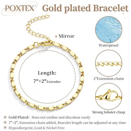 3mm Diamond Classic Tennis Bracelet for Women Dainty, Gold Jesus Cross Bracelets Trendy, 14K Gold Plated Heart/Evil Eye/Pearl/Starfish & Seashell Charm Bracelets for Women Bulk - style: Mirror-Gold