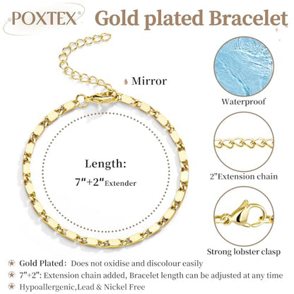 3mm Diamond Classic Tennis Bracelet for Women Dainty, Gold Jesus Cross Bracelets Trendy, 14K Gold Plated Heart/Evil Eye/Pearl/Starfish & Seashell Charm Bracelets for Women Bulk - style: Mirror-Gold