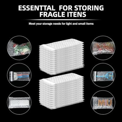 Frienda 300 Pcs Clear Self Sealing Bubble Cushion Bags Double Wall Bubble Pouch Bag Plastic Shockproof Protective Packing Bags for Small Business Moving Shipping Packaging Storage(3" X 5") - size: 3" X 5"
