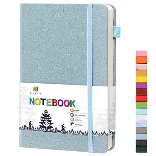 Lined Journal Notebooks with Pen Loop, Hardcover Notebook Journal for Work, 100Gsm Premium Thick Paper with Inner Pocket, Medium 5"x8.25", (Blue)