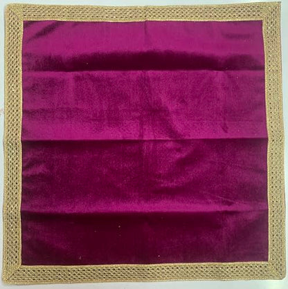 SMMS Spiritual Velvet Table Cloth Altar Tarot Spread (Wine, Small- 46cm*46cm/ 18inch*18inch) - color: Wine, size: Small- 46cm*46cm/ 18inch*18inch