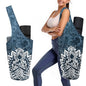 Yoga Mat Bag Carrier for Women with Side Large Pocket Durable Linen Workout Gym Travel Storage Pilates Mats - color: Mandala Meditation