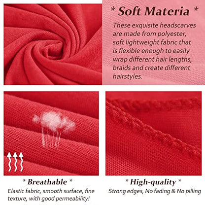 XTREND 1 Piece Stretch Head Wraps for Women Jersey Turban African Fashion Headband Knit Headwrap Solid Color Breathable Ultra Soft Headwrap Shawl for Women (Wine Red) - color: Z1 Wine Red