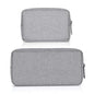Universal Electronics/Accessories Soft Carrying Case Bag, Durable & Light-weight,Suitable for Out-going, Business, Travel and Cosmetics Kit (Small+Big-Gray) - color: Small+Big-Gray