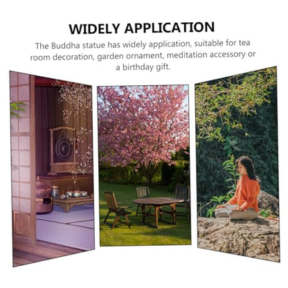 Ciieeo Acalanatha Statue Hand Carved Wood Sculpture for Home and Garden Decoration for Living Room Meditation Space and Studio Promotes