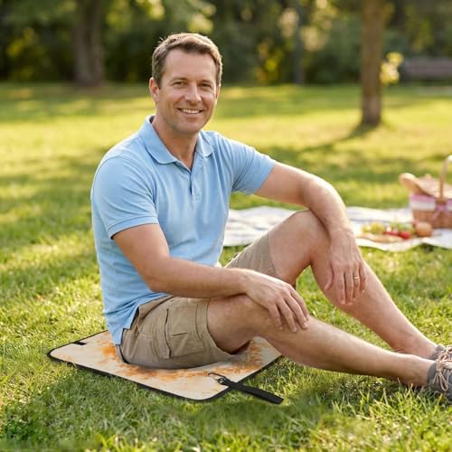 Yoga Meditation (2) Print Folding Seat Pad, Portable Camping Seat Cushion for Outdoor