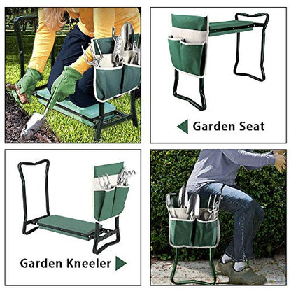 Garden Kneeler and Seat Stool Heavy Duty Garden Folding Bench with Large Tool Pocket and Soft EVA Kneeling Pad for Gardening Lovers - size: Style A