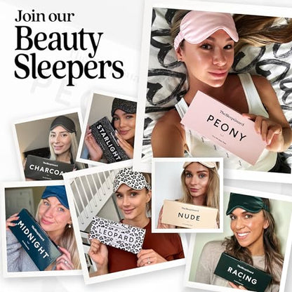 Pure Silk Sleep Mask [100% 6A Mulberry Silk, 22 Momme] Light Blocking Travel Essentials. Eye Masks for Sleeping. Black Oeko-Tex Blindfold. Eye Covers for Men & Women - color: Peony Pink