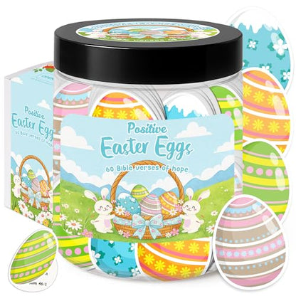 Bible Verse Jar, Mothers Day Gifts For Mom, Birthday Gifts For Women (Positive Easter Eggs) - style: Positive Easter Eggs