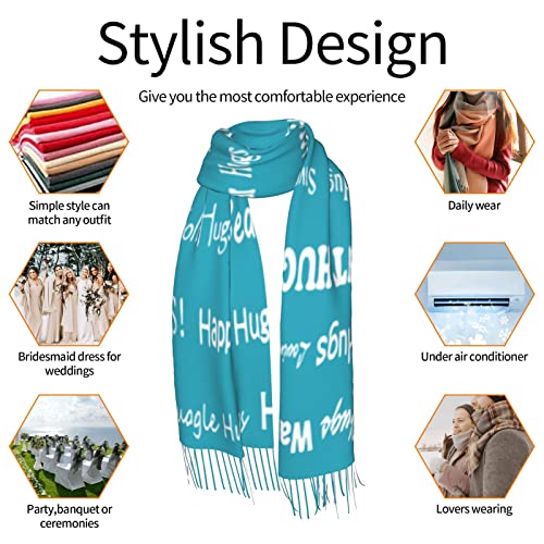 Hugs Shawl Gift For Friends And Family With Inspirational Messages Pashmina Positive Energy,Compassion,Serenity Wraps - color: Ynd04