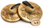 Tingsha Cymbals Bells - Easy To Play - Meditation Mindfulness Chime For Chakra Healing Spiritual Dharma Gifts Handcrafted Tibetan By Himalayan Bazaar (Asta Mangal) - color: Asta Mangal
