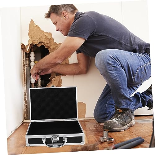 Aluminum Alloy Toolbox Multifunctional Portable Instrument Case Lock Sturdy Storage Box for Tools and Equipment Lightweight Carrying Briefcase for Men