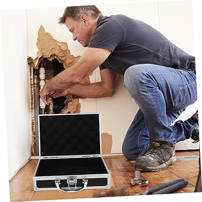 Aluminum Alloy Toolbox Multifunctional Portable Instrument Case Lock Sturdy Storage Box for Tools and Equipment Lightweight Carrying Briefcase for Men