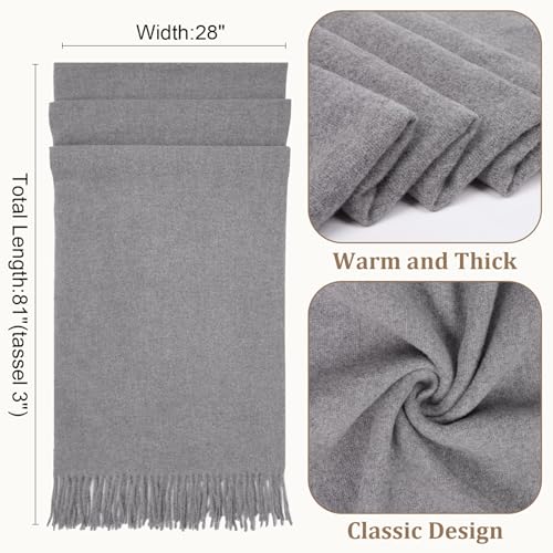 Winter Scarf for Women Pashmina Shawls and Wraps for Evening Dresses Wedding Party Bridesmaid Warm Long Scarves Shawl - color: Grey