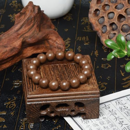 DomKim Handmade Chinese Fragrant Botanical Beads Herbal Incense Mala Bracelet Natural for Calm, Aromatherapy - size: 12mm*17