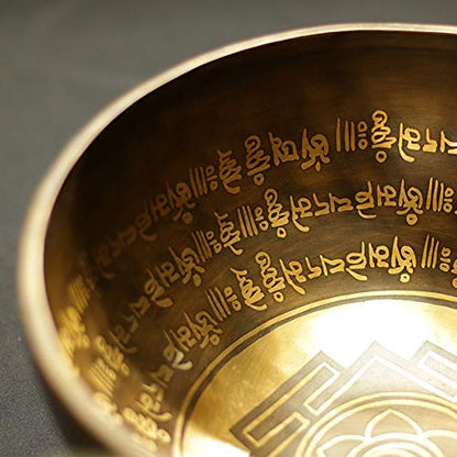 Nepal Tibetan Sing Bowl Himalayan Buddhist Yoga Singing Bowl Fengshui Large size Handmade Home decor tibetan(22CM) - size: 22CM
