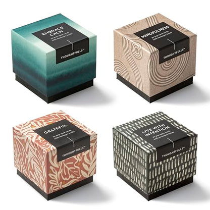 Compendium ThoughtFulls Pop-Open Cards — 4-Pack of Embrace Calm, Mindfulness, Live with Intention, Grateful – 120 Pop-Open Cards, Each with a Different Message Inside - color: Calm, Mindfulness, Intention, Grateful