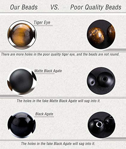 Men Women 8mm Natural Stone Lava Rock Diffuser Bracelet Elastic Yoga Agate Beads Bracelet Bangle - color: Set 4