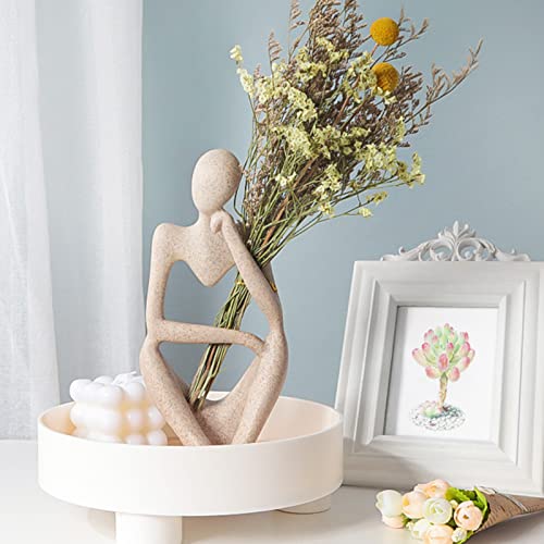 Dnoifne The Thinker Sculpture, Aquarium Ornaments, Abstract Sculpture Statue, Gift Art Decorative, Home Decor Figurine (Left, Large) - color: Left, size: Large