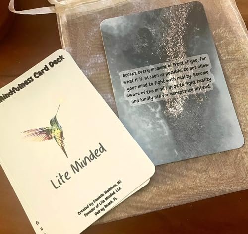 Mindfulness Cards – 52 Daily Affirmation & Motivation Cards for Anxiety, Stress Relief, and Mindful Living – Positive Thinking Deck for Self-Care, Meditation, Therapy & Gifts, by Danielle Molldene