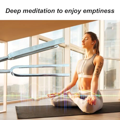 MIMIRACLE Resonance Tuning Forks for Healing - 432Hz, 528Hz, Pine Wood Speaker and Rubber Mallet - Ideal for SPA Aromatherapy, Meditation and Yoga
