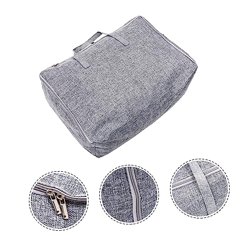 Cotton Linen Storage Bag Blanket Quilt Duffle Bag Large Capacity Easy Zipper