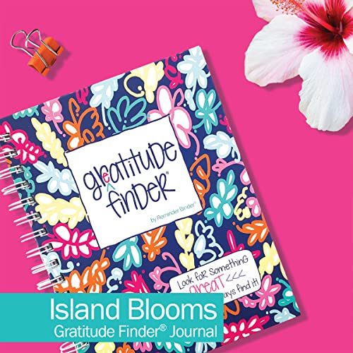 Gratitude Journal 52 Week Daily Positive Thinking for Thankfulness + Sticker Set | Gratitude Finder - color: Island Bloom + Grateful Heart Stickers