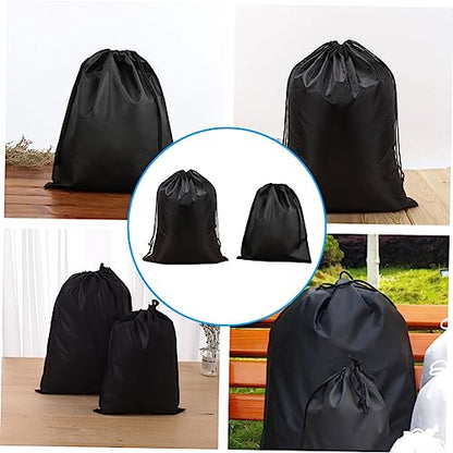 POPETPOP Set of 15 Non-woven Fabric Storage Bags Double Drawstrings Vacuum Storage Pouches Dustproof for Home Outdoor Use