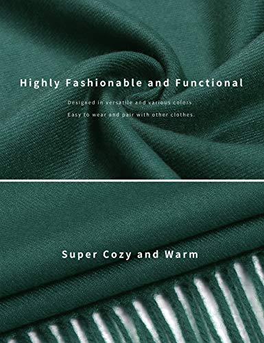 Pashmina Shawl Women Winter Scarf Warm Wedding Wraps Ladies Scarves for Evening Dresses - color: Dark Green
