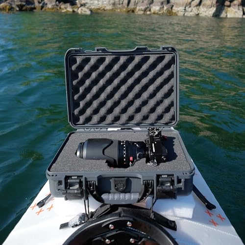 NANUK 910 Hard Case with Customizable Cubed Foam, IP67 Waterproof, Dustproof and Impact Resistant, 14.3” x 11.1” x 4.7”, Rugged Construction for Ultimate Protection, Made in Canada – Blue - color: Blue, style: Cubed Foam
