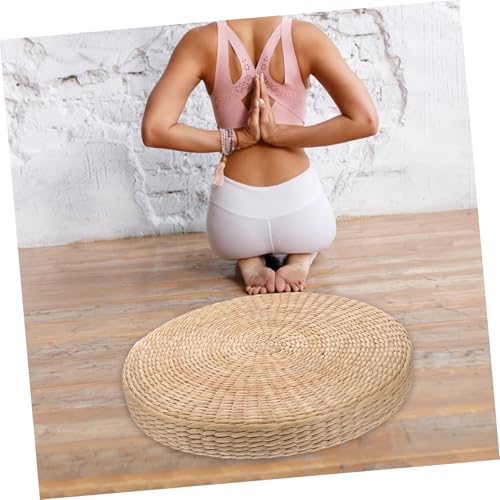 Thickened Meditation Mat Woven Seat Pad Yoga Meditation Cushion Floor Pillow for Women