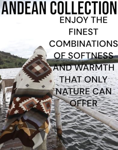 AHUAY Premium Hypoallergenic Alpaca Wool Blanket – Queen Size 94X78 - Ultra Soft Warm Lightweight Andean Geometric Throw, Handmade in Ecuador (Tungurahua Brown Coffee) - color: Tungurahua Brown Coffee, size: Queen (94" x 78")