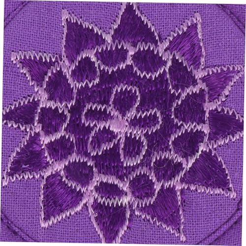SUPVOX Tibetan Singing Bowl Mat Handcrafted Embroidery Cushion for Meditation and Healing Small Purple Design for Buddha Hall and Home Decor - size: 10X10X0.5CM
