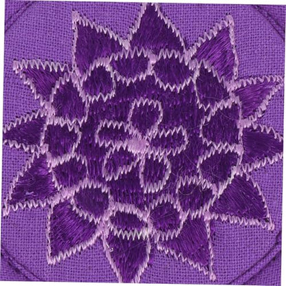 SUPVOX Tibetan Singing Bowl Mat Handcrafted Embroidery Cushion for Meditation and Healing Small Purple Design for Buddha Hall and Home Decor - size: 10X10X0.5CM