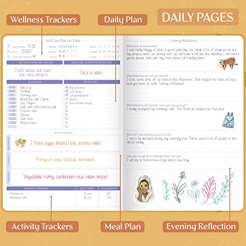 Legend Self-Care Journal – Guided Daily Reflection Journal to Support Mental & Physical Health – Daily Mood, Meditation & Personal Development Notebook – 7.1x10.5”, Lasts 3 Months (Yellow) - color: Yellow