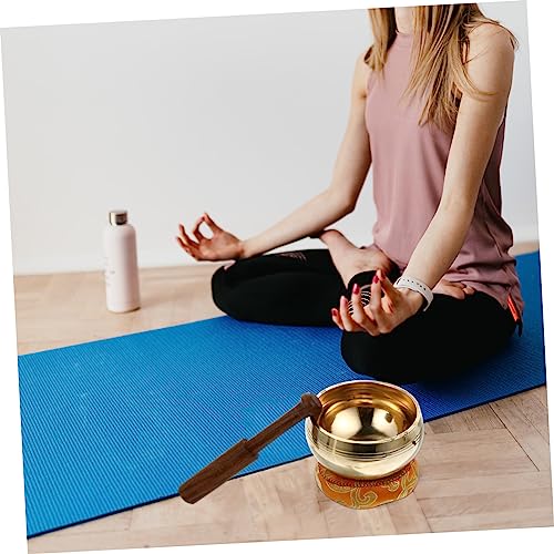 1set Meditation Singing Bowl with Cushion Striker Handmade Nepalese Sound Bowl for Healing Practices for Mindfulness Relaxation