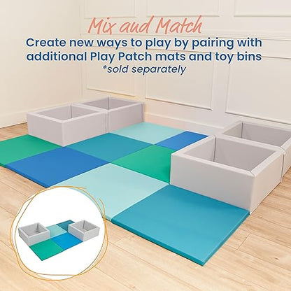 ECR4Kids SoftZone Play Patch Activity Mat Squares, Modular Playmat, Contemporary, 4-Pack - color: Contemporary