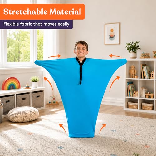 Special Supplies Sensory Body Sock Full-Body Wrap to Relieve Stress, Stretchy, Breathable Cozy Sensory Sack for Boys, Girls - size: Medium 47"x27"
