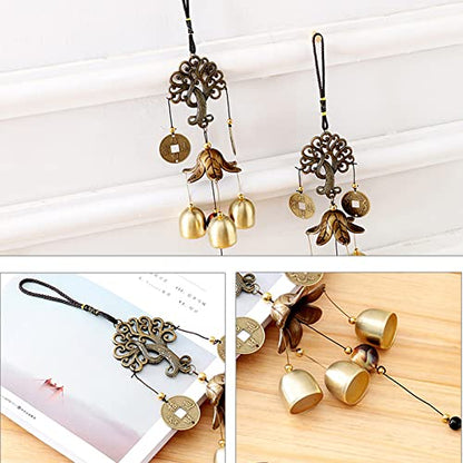 Wind Chimes Outdoor Fortune Tree Metal Bells Feng Shui WindChimes for Lucky Home Garden Patio Yard Hanging Decor Gift