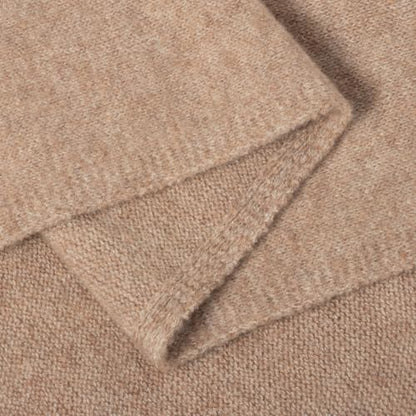 RIIQIICHY Shawl Wrap Women Pashmina Triangle Cape Knit Sweater Scarf for Fall Winter Fashion Accessory - color: Camel