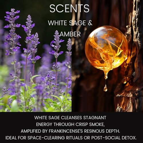 Energy Shield & Reset | Incense Sticks Crystal Holder Kit | Black Tourmaline Gem Stones with 80 Natural Sticks Palo Santo Incense-Stick | Home,Healing,Reiki,Meditation,Yoga & Relaxation - style: Protection/Purification