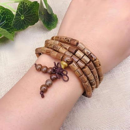 Zen Dear Unisex Natural Wenge Wood Mala Prayer Beads Necklace Bracelet Beads Meditation Buddhist Japa Rosary Mala Bead Yoga - style: 8mm 108 barrel beads