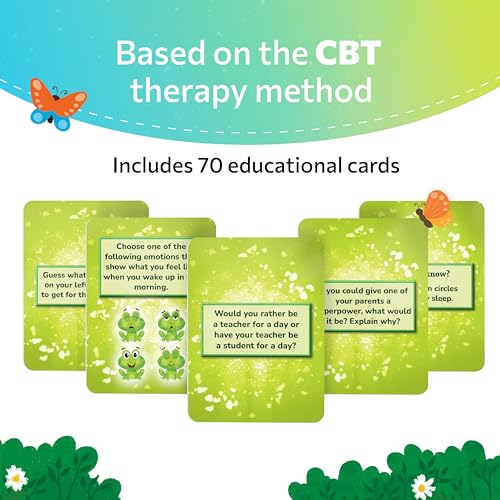 Mindful Land Mindfulness Cards for Kids - Positive Affirmations Cards for Kids Stress Reduction & CBTrees Therapy Game for Kids, Therapy Counseling Game Teaching About Ecology and Nature