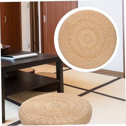 Thickened Meditation Mat Woven Seat Pad Yoga Meditation Cushion Floor Pillow for Women