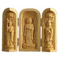 Boxwood Buddha Statue Solid Wood Carvings Carved Locker Box Sculpture Decoration - color: Style-3