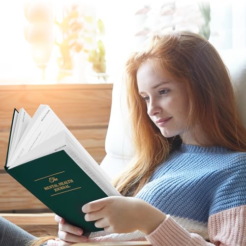 Mental Health Journal, Anxiety & Guided Journal for Women, 91 Days Self-Care Journal to Practice Positive Thinking, ADHD Planner with Mood Tracker (A5 Size)-Dark Green - color: Dark Green